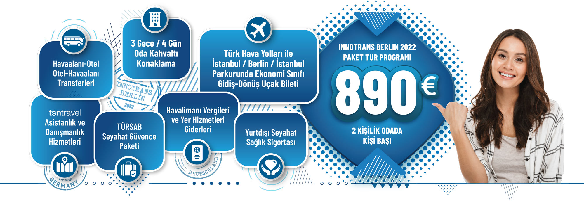 InnoTrans Berlin 2022 Uluslararası Ulaşım Teknolojileri Fuarı | tsntravel | 3 gece / 4 gün paket tur programı iki kişilik odada kişi başı 890 Euro!